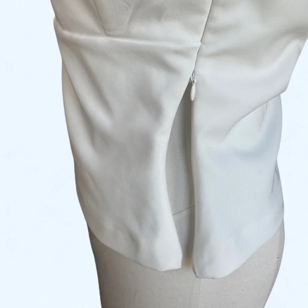 Zara White Square Neck Tank Top structured silhouette - Picture 5 of 11